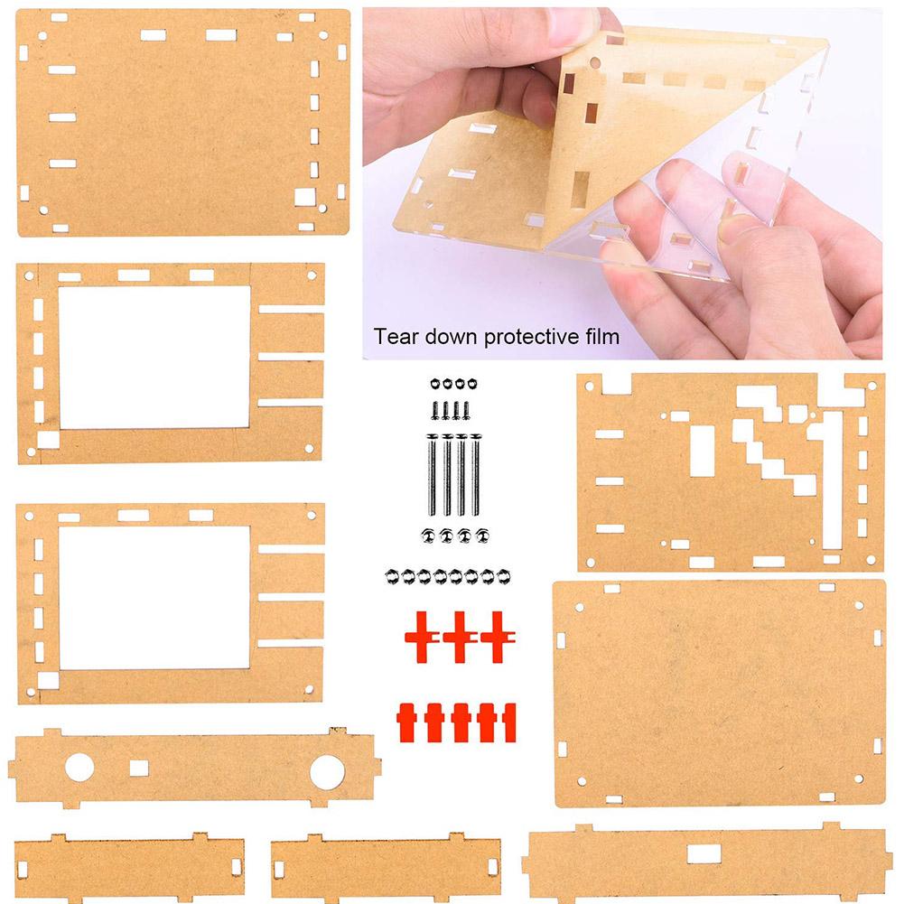DSO138 2.4in TFT Pocket-size Digital Oscilloscope Kit DIY Parts Handheld + Acrylic DIY Case Cover Shell for DSO138