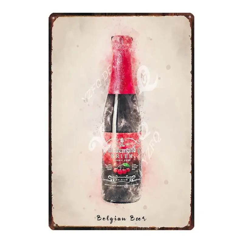 Belgian Beer Jupiler Duvel  Metal Plate Wall Pub Kitchen Restaurant Home Art Decor Vintage Iron Poster Gift 8x12inch DU-6718B