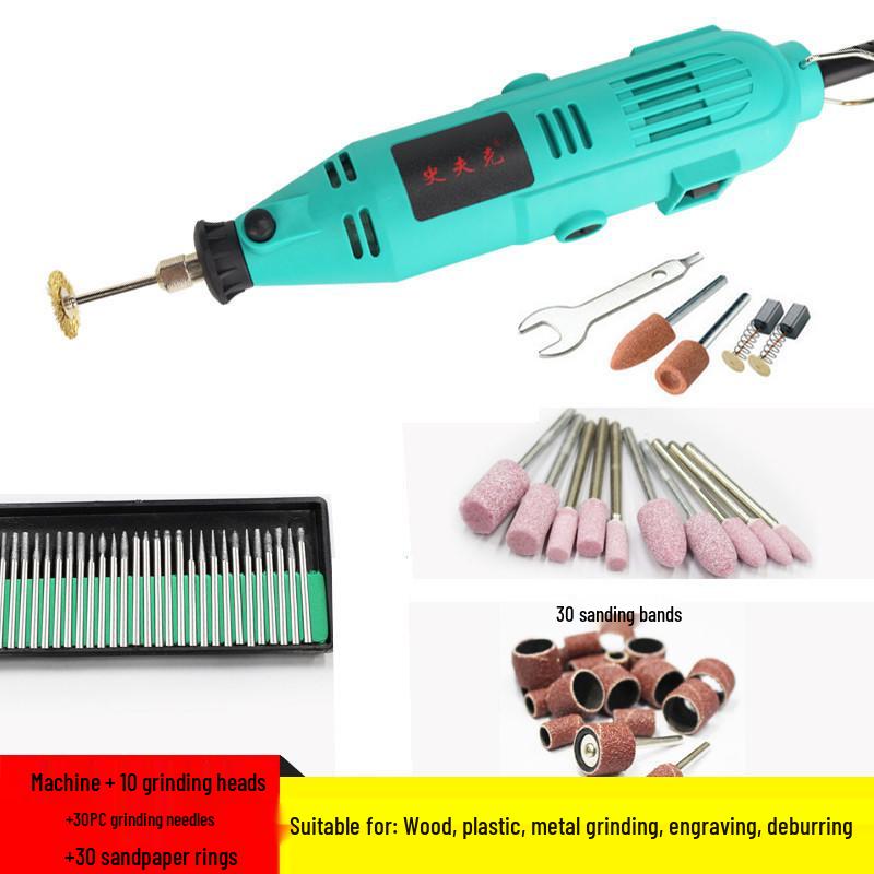Copper Electric Grinder Pen for Wood, Jade, and Root Carving – Miniature Electric Drill and Grinding Tool