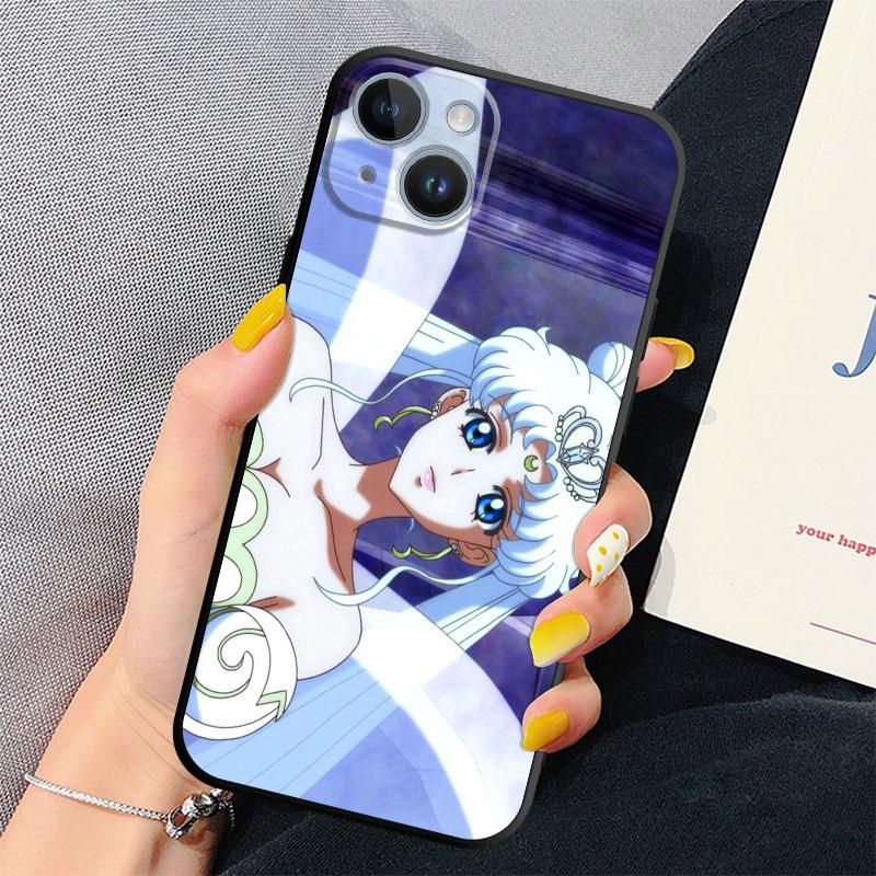 Black Soft Case for Apple iPhone 6s 11 8 XS X 13 Pro Max XR 7 12 Mini 14 Plus SE 14Pro Back Cases Sailor Cartoon M-Moons Cover