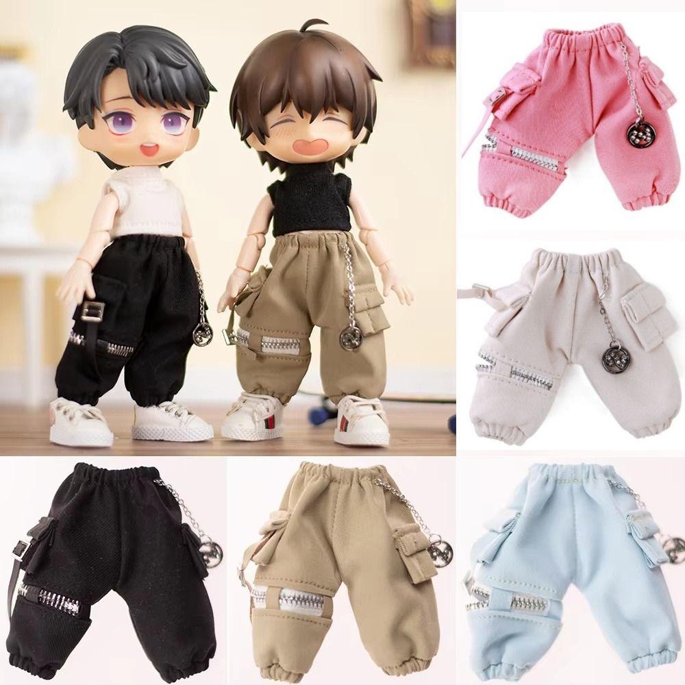 With Pockets OB11 Trousers Chain Overalls Obitsu 11 Clothes Doll Cargo Pants 1/12 Bjd Gsc