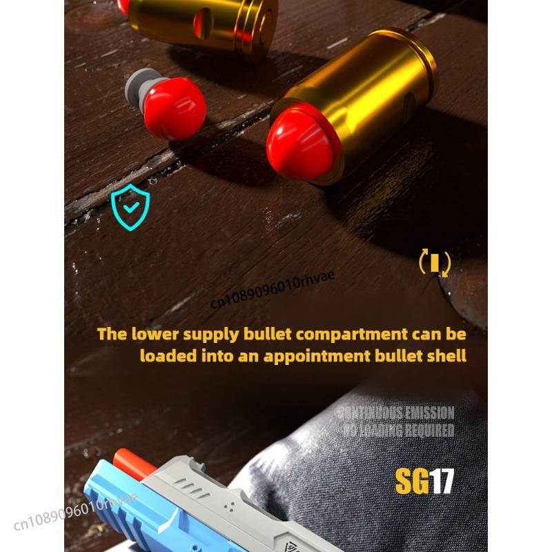 Shell Soft Bullet Toy Gun Mechanical Continuous Firing Boy Pistol Science And Education Model  Christmas Gift