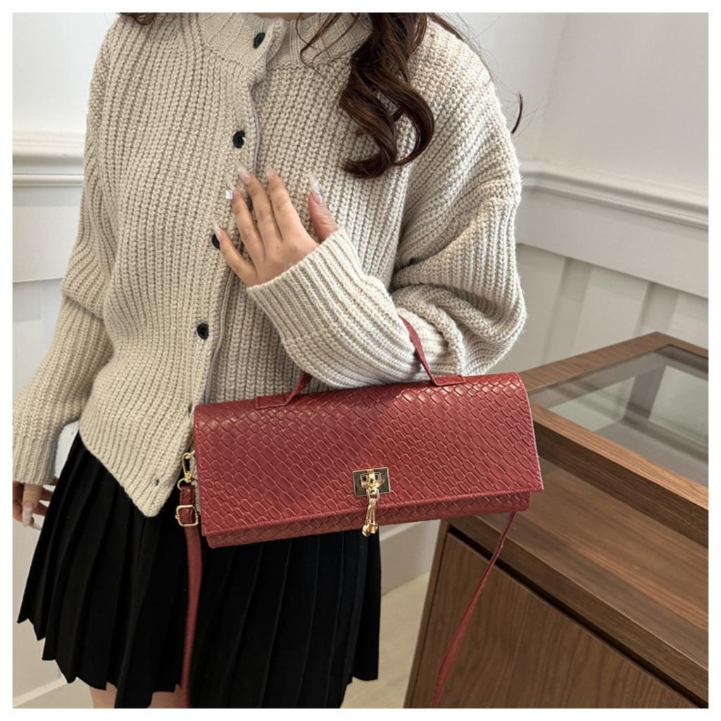 Design di nicchia personalizzato, Stile casual occidentale, Semplice monospalla, Tendenza casual, Borsa da donna, Borsetta quadrata piccola alla moda