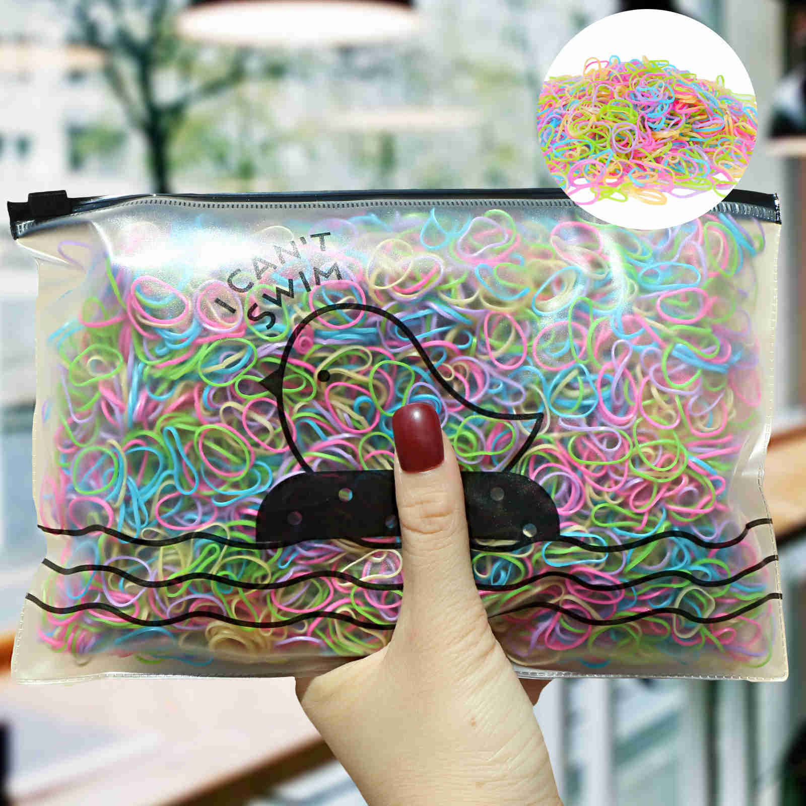 

1000 шт./упаковка. Маленькі еластичні резинки для волосся. Аксесуари для зачісок своїми руками для ляльки Барбі для Blythe. Сумка для зберігання іграшок для дівчаток.