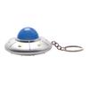 Mini LED Light Flying Saucer Keychain Pendant Creative UFO Keyring for Kids