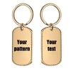 Epoxy Color Printing - Personalized Custom Lettering Stainless Steel Metal Keychain