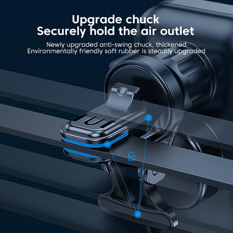 15w Car Phone Holder Wireless Charger Air Outlet 360-degree Swivel Mount Quick Charge Auto-sensing