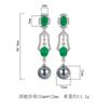 New Jewelry Earrings Australian White Pearl Long Tassel Emerald Socialite Temperament Fashionable Women's Style Imitation