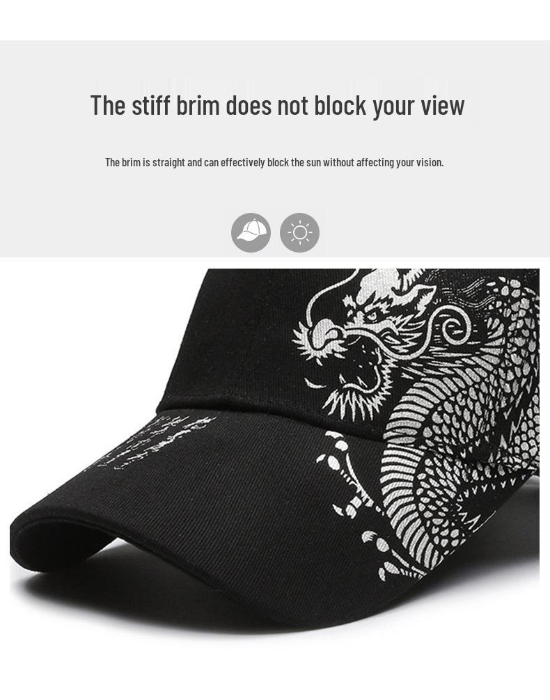 Unisex Spring/Autumn Dragon Art Baseball Cap - Chinese Style