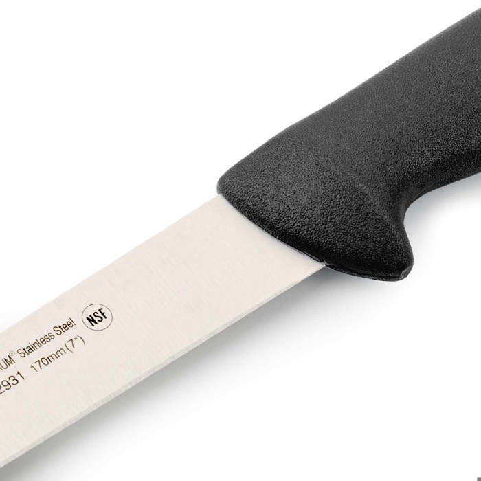 Couteau à semelle - Arcos - Prof 293125 - Acier inoxydable Nitrum - Lame 17 cm - Ergonomique noir