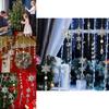 Elegant 10 Piece Christmas Tree Decoration Set With Acrylic Pearl Ornaments And Snowflakes