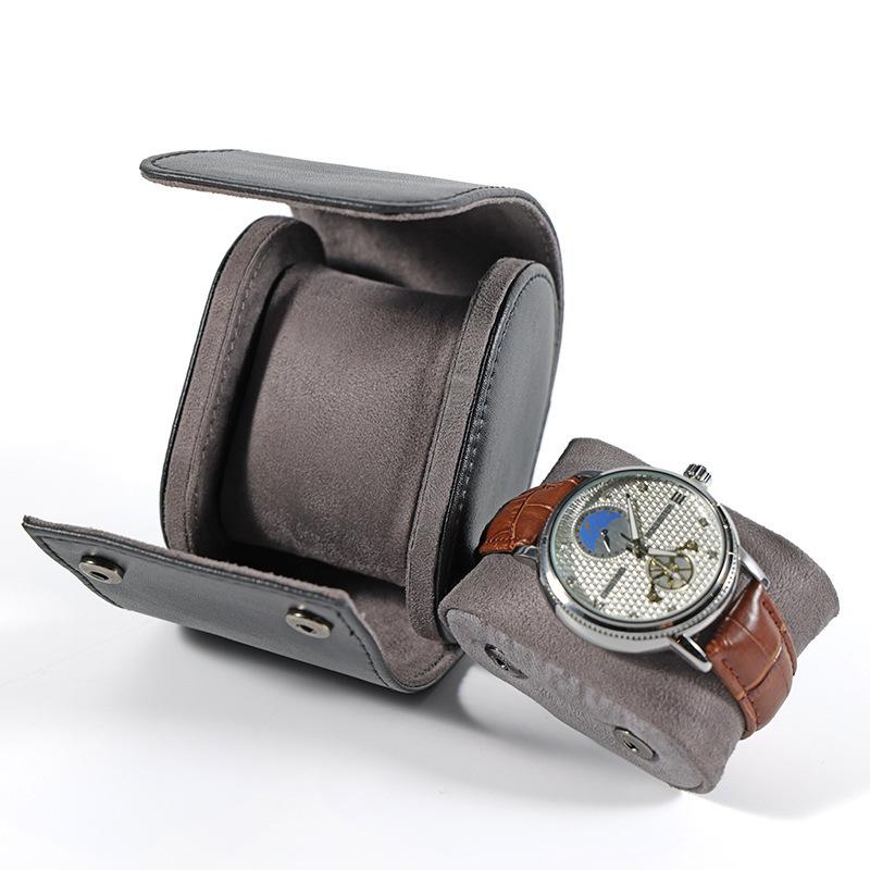 Watch packaging box storage sewing soft cloth PU leather watch leather box fixed leather bag