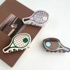 Creative Tennis Racket Hair Clip For Sport Enthusiasts PVC NonSlip Hair Claw Clip Athlete Theme Hair Styling Accessories