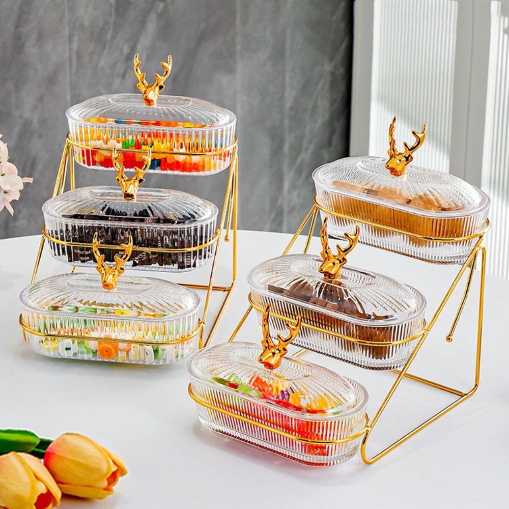 With Lid Fruit Tray Exquisite Storage Can Miscellaneous Organizer Snack Storage Box Dried Fruit