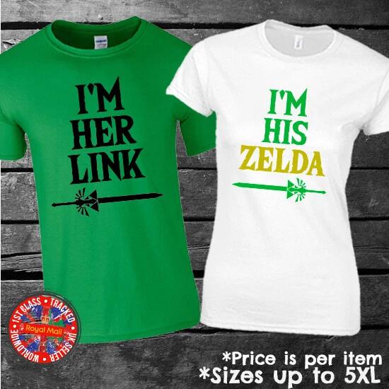 Zelda Link His Her Gaming Matching T-shirt Set Couples Gift *Price per item XL