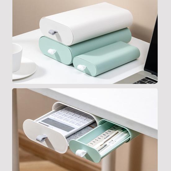 Úložný držák Samolepící skrytý úložný design Plastový úložný organizér pod stůl pro domácnost
