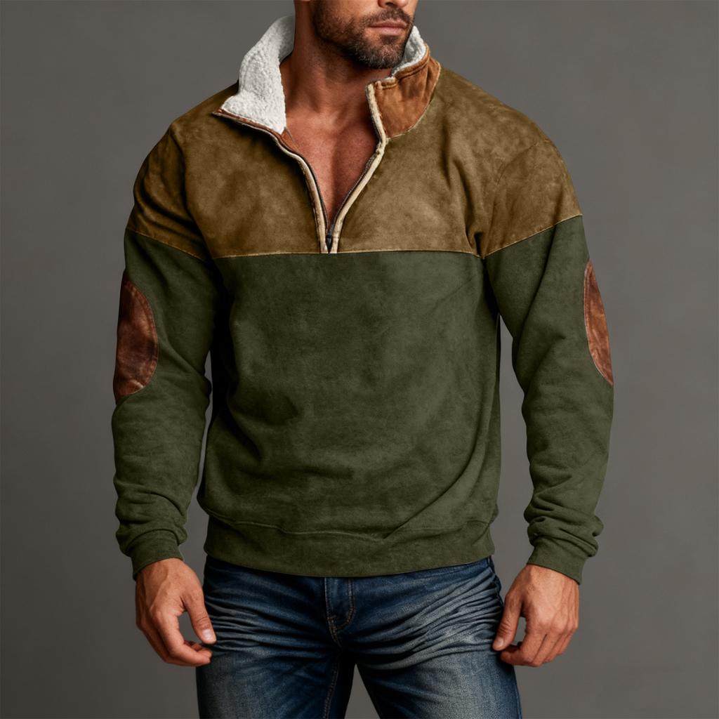 Spring And Men's Standing Collar Sweatshirt Is Outdoor Casual Sweaters Tops