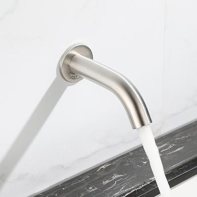Bathroom Faucet Wall Mounted Sink Faucets Stainless Steel Cold Water Tap Touch Press Bathroom Basin Faucets Toilet Saving Tap