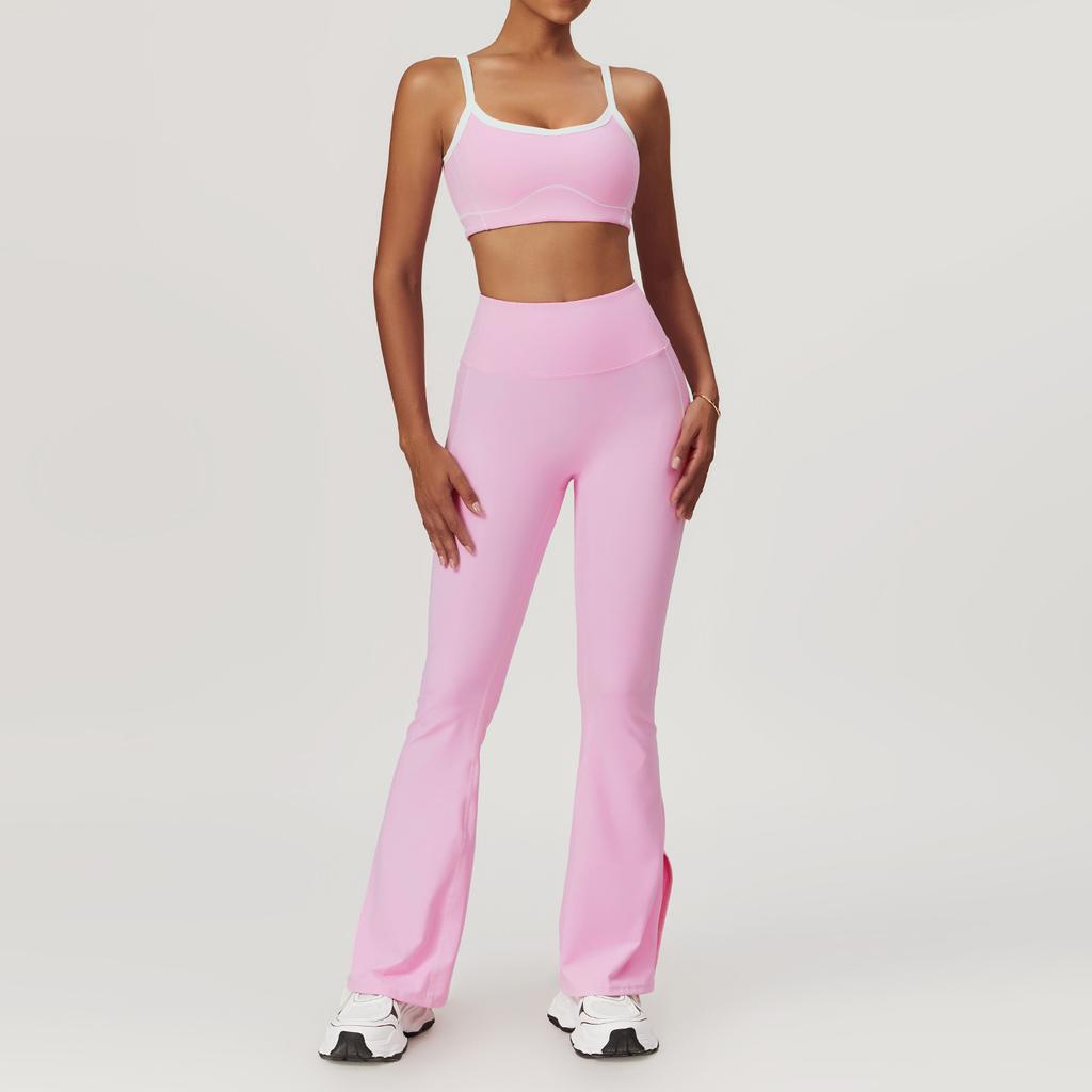 Mikeyoga 2-teiliges Yoga-Set für Damen, Kleidung, Workout-Set, Sportbekleidung, Fitnessstudio, Push-Up-Fitness-BH, hohe Taille, Leggings, Sportanzüge