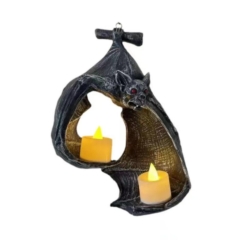 Candle Holder Resin Wall Hanging Horror Atmosphere Decoration Holiday Pendant