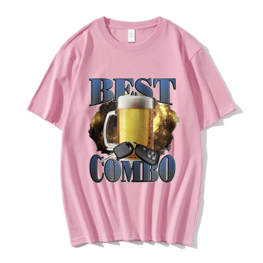 Best Combo Print T Shirt Funny Drunk Driving Short Sleeve T-shirts Women Casual T Shirts Streetwear