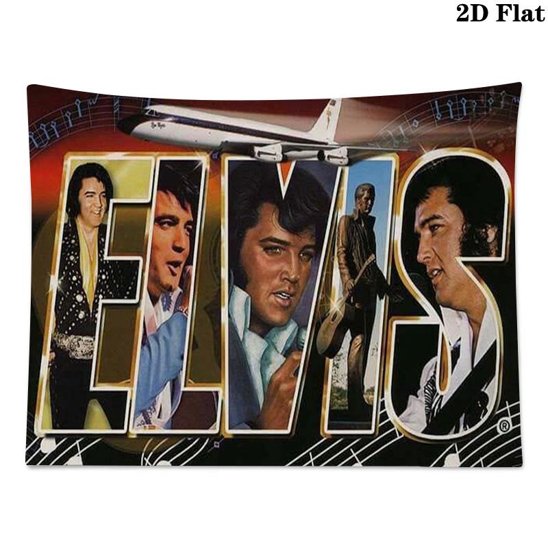 Elvis Poster Wall Tapestry Aesthetic Wall Hanging Printed Fabric Blanket Decorative Tapestries for Bedroom Living Room Home Decor
