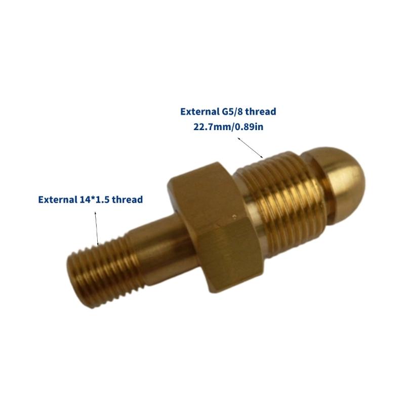 Industrial 5/8 Male Connector Gas Adapter for Pressure Hose Cylinder Nipple Gas Inner Wire To Outer Wire Connector