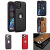 Chic Faux Leather Iphone 16 Case Versatile Protection With Magnetic Closure Design