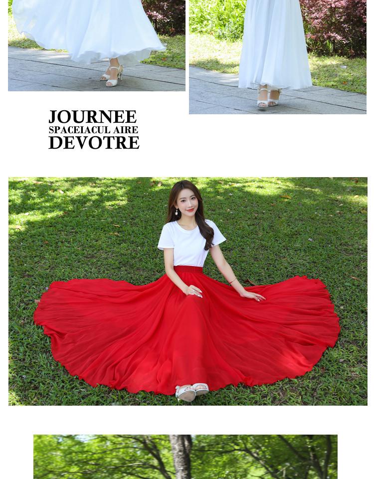 Elegantná šifónová swingová sukňa A-linie so 720-stupňovým vzorom pre moderný tanec a tanec Xinjiang