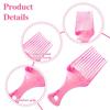 2 PCS Pink Hair Picks for Women, Wide Tooth Hair Pick Comb, Hanging Pick Combs for Curls Women Men