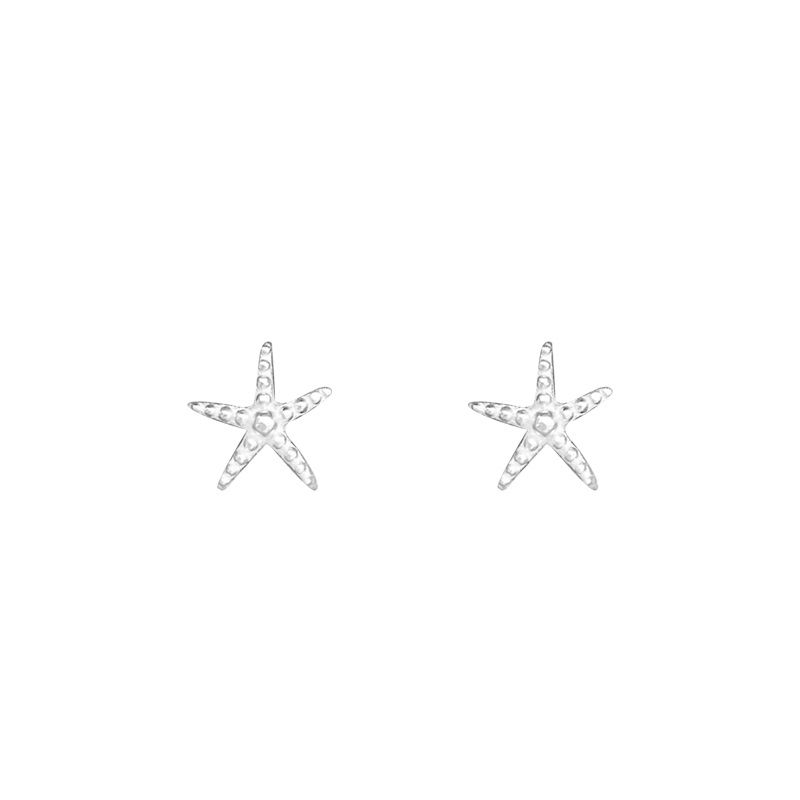 

Sterling Silver 999 Fancy Accessible Luxury Earrings Women s Football Tremella, a Kind of Semi-Transparent White Fungus Bone Nail Ear-Caring Ear Rings Small starfish [screw]]