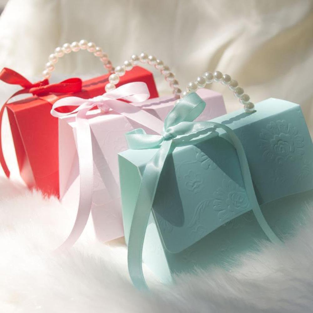 Letterpress Printing Flower Candy Box Mini Packaging Bags Paper Box For Gift Set Box Small Gift Bags Wedding Favors Party Decor