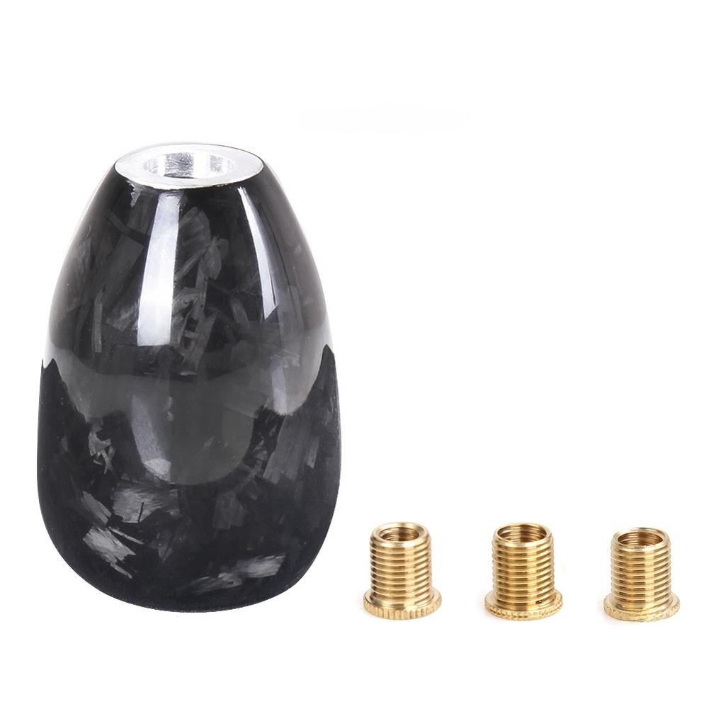 Car Gear Knob Carbon Fiber Shift Knob Compact Size Compatible With Most Cars Ergonomic Grip Lightweight Construction