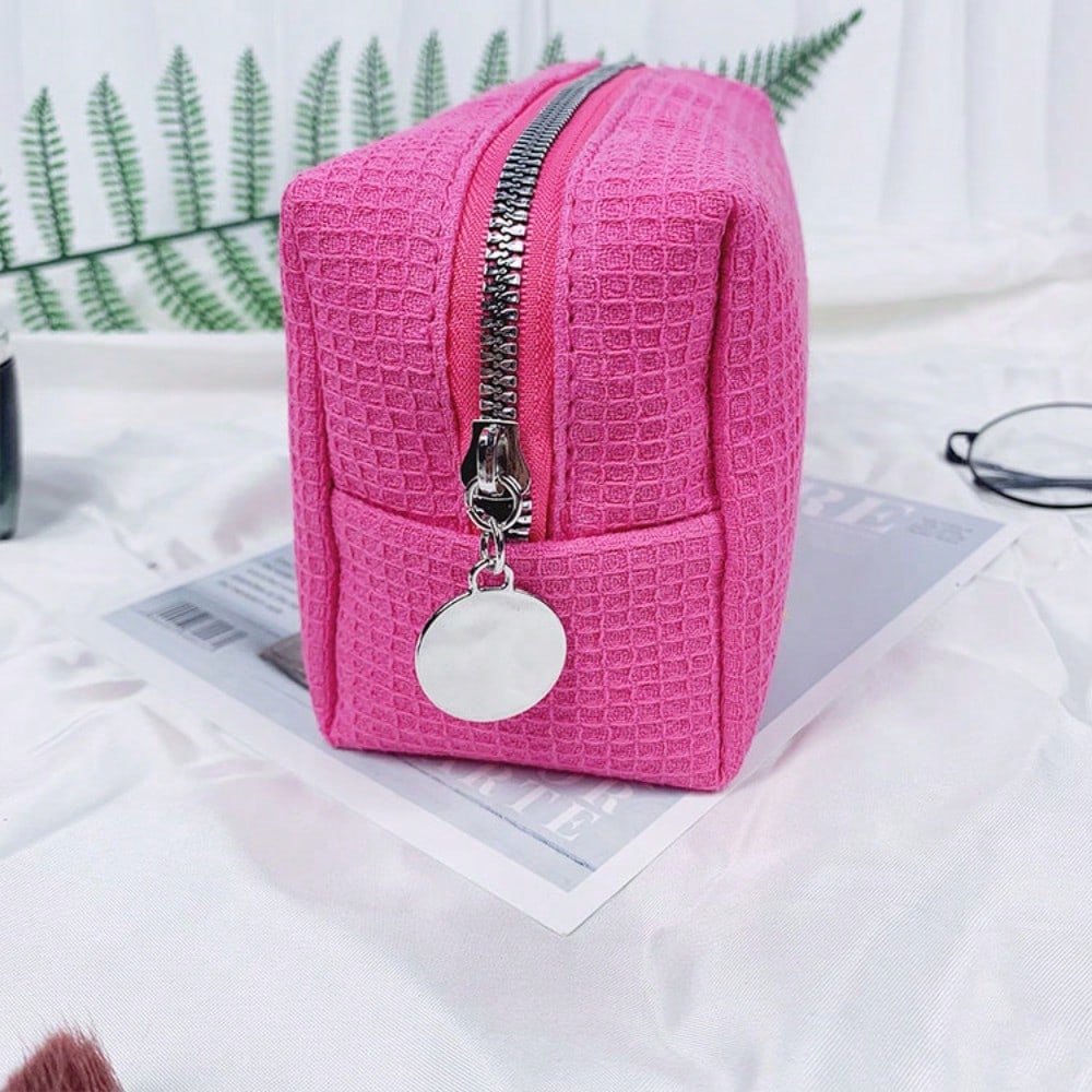 Cosmetic Bag Portable Travel Storage Bag Solid Color Small Square Bag Ladies Toilet Bag