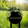 **Metal Garden Stake Yard Sign Personalized Gift**  **Metal Rose Garden Decor Custom Yard Art**