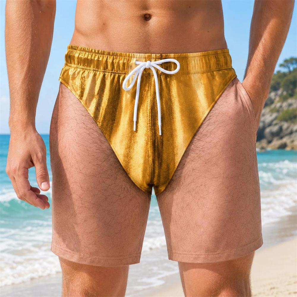 Buttocks Print Funny Ugly Swim Trunks For Men Unique Personality Fun Quirky Beach Shorts For A Friend's Boyfriend Summer New