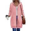 Women's Casual Loose Fit Long Sleeve Zipper Hoodie Jacket Fashion Outerwear