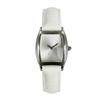 Stylish Women's Barrel-Shaped Quartz Wristwatch with Waterproof Leather Strap
