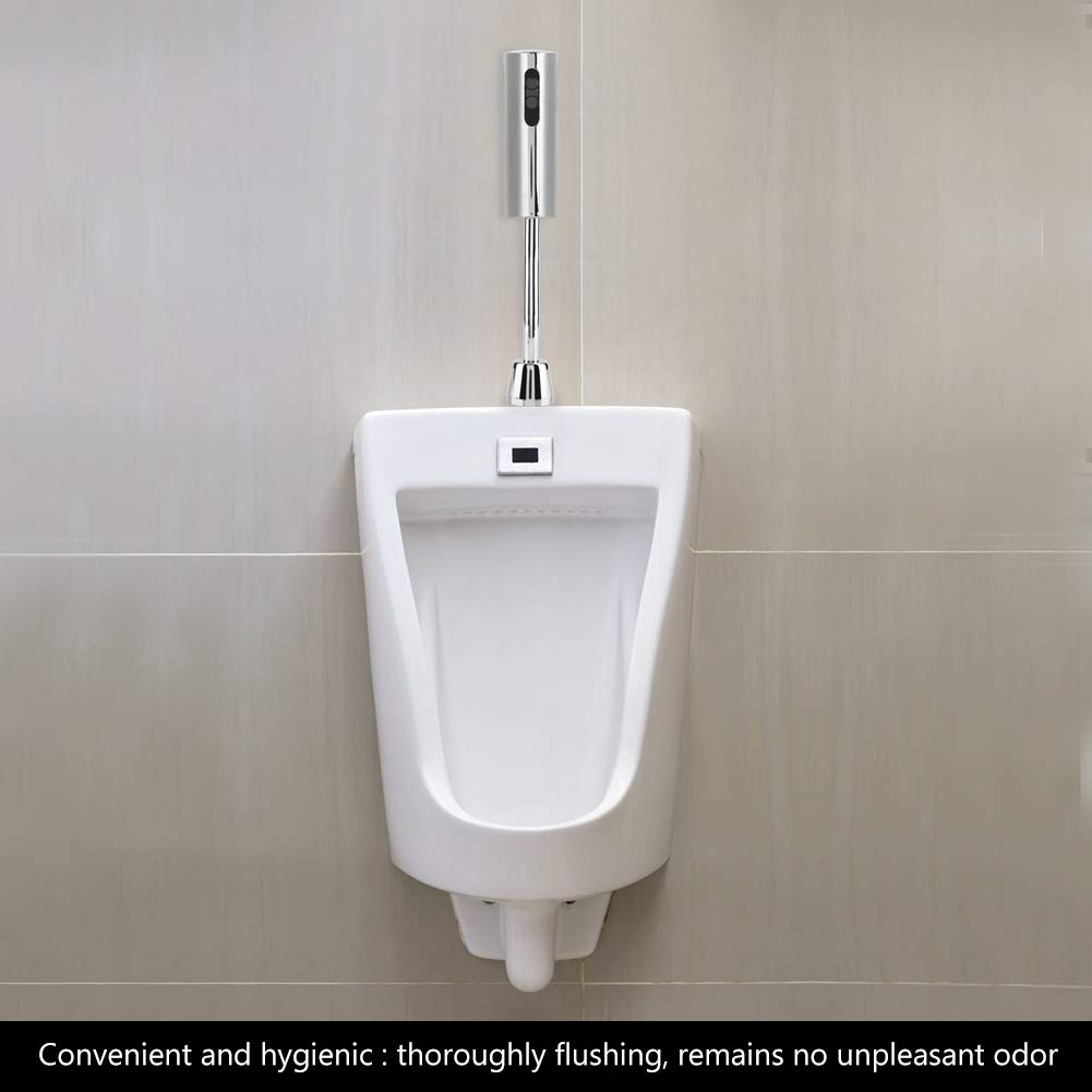TOPINCN Urinal Flush Valve with Automatic Sensor, Water-Saving, Odor-Proof Design, Hygienic and Convenient to Use, Easy Installation, Suitable for Off