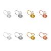 10 Pairs Hypoallergenic Clip-on Earrings Converter Round Flat Back Coil Earring Clip Converter for None Pierced Ears