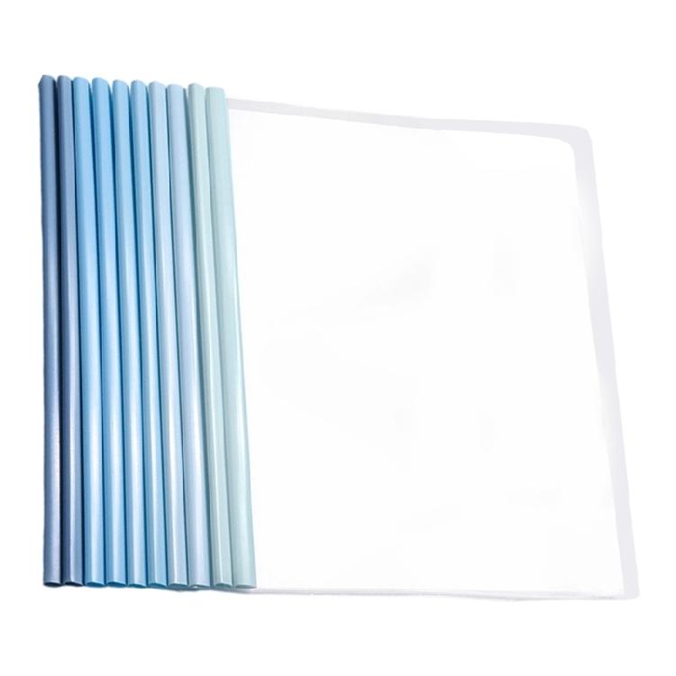 

10pcs Portable Transparent A4 File Holders With Enhanced Grip Rods for File Organization Business Travel Essentials синий