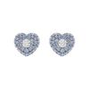 Swarovski Idyllia Hyperbola Hart Decoratie Zirkonia Rhodium Plated Oorbellen Dames oorbellen Blauw 5683576