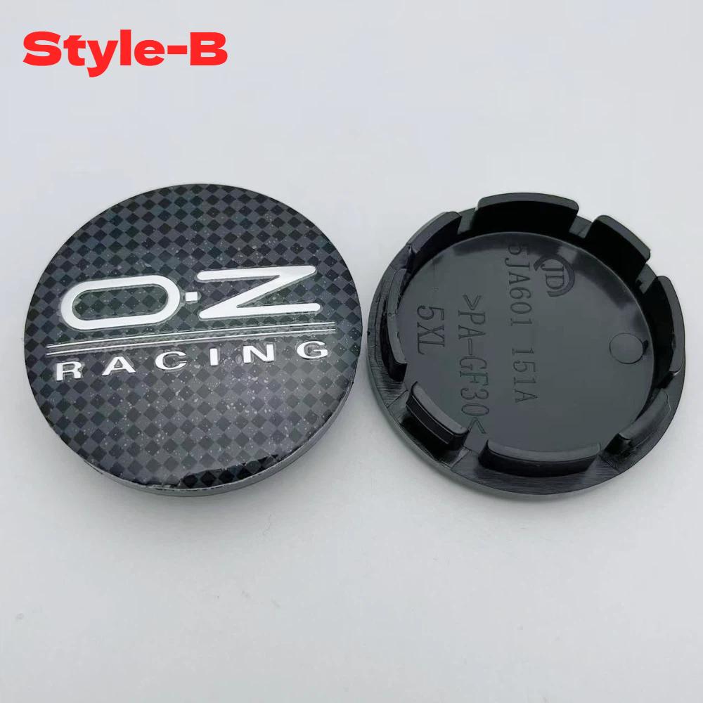 4pcs 56MM Car Wheel Center Caps With OZ O.Z Racing Logo Emblem Wheels Hubcaps Auto Hub Rim Cover Replace Car Accessories
