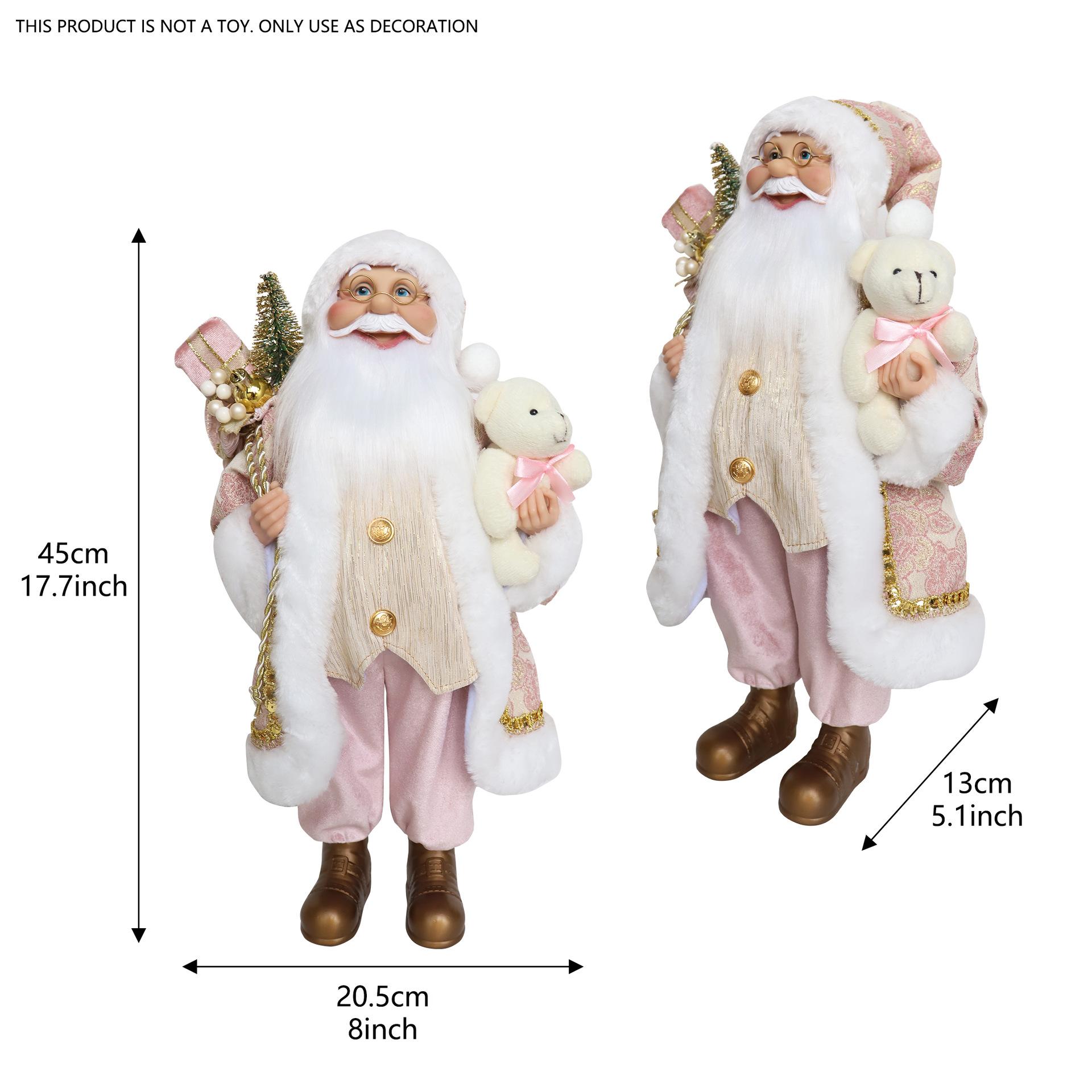 Christmas Decoration Supplies Santa Claus Resin Doll 18 Inch Window Display Party Decoration Window Display Decoration 21*13*45.8