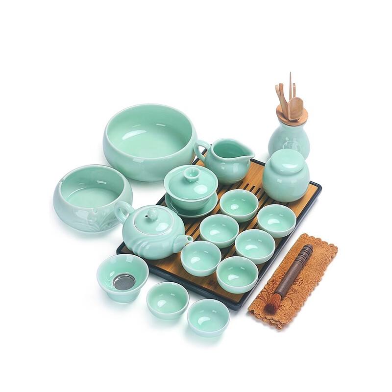 Chinese Celadon Ceramic Kung Fu Tea Set