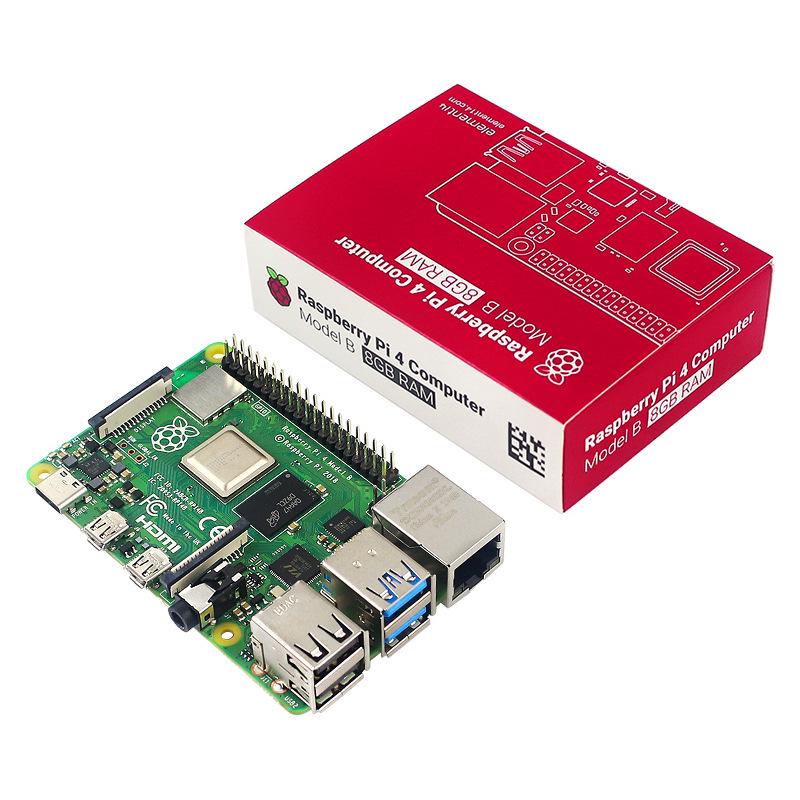 Raspberry Pi 4B Model: 4th Gen Development Board with Dual-Band WiFi, Bluetooth, and Optional 1GB/2GB/4GB/8GB RAM.