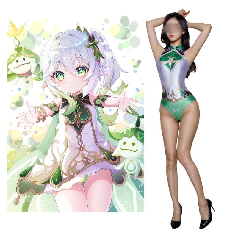 Genshin Cosplay Impact Costume Nahida Game Roleplay Sexy Bodysuit Anime Swimsuit