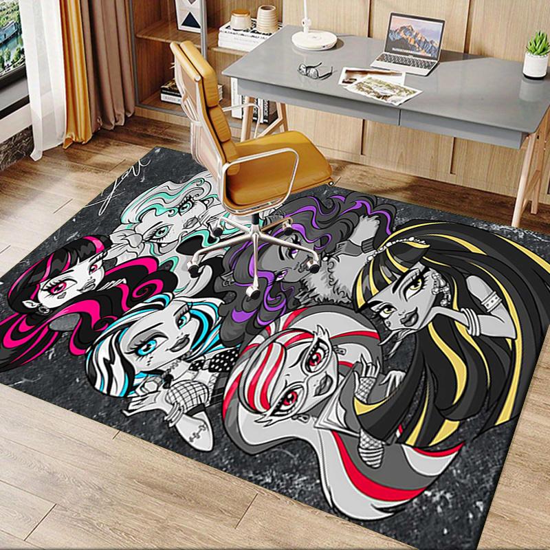 Tappetino per Sedia da Ufficio Monster High Arredamento per la Casa, Tappeto per Divano, Tappeto da Ufficio Regalo per Tutte le Stanze