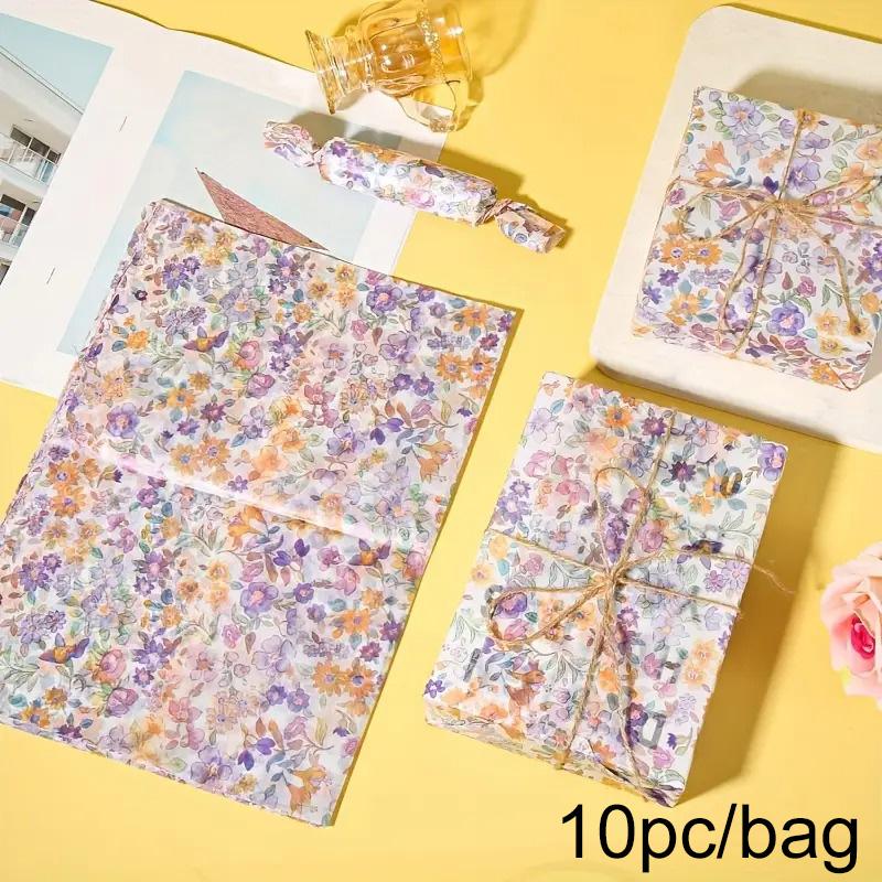 10PC Floral Pattern Wrapping Tissue Paper Gift Bags Filler Gift Wrapping Paper Party Presents 50x35cm