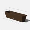 Pure Series Long Rectangular Window Box Planter for Indoor Outdoor Windowsill Balcony Durable All-Weather Planter with Drainage